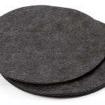 PATIKIL Felt Lamp Base Pads 5 Pack Dark Grey Self Adhesive Round 8-0
