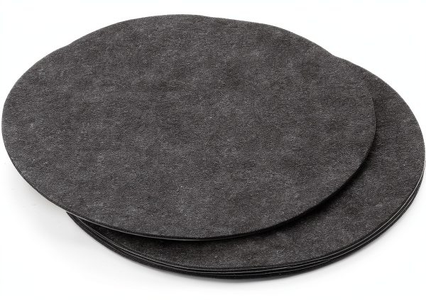 PATIKIL Felt Lamp Base Pads 5 Pack Dark Grey Self Adhesive Round 8-0