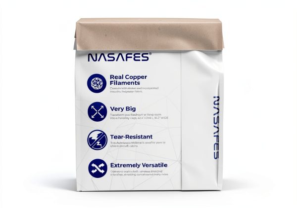 NASAFES Conductive Faraday Fabric 42.4x36.2 in Copper Nickel Shield-3