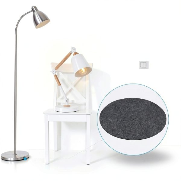 PATIKIL Felt Lamp Base Pad 5 Count Dark Grey Round 9 Inch Anti Scratch-4