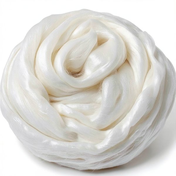 Mulberry Silk Fiber Grade A 4oz Bundle by Revolution Fibers RF-GA-MSF-4