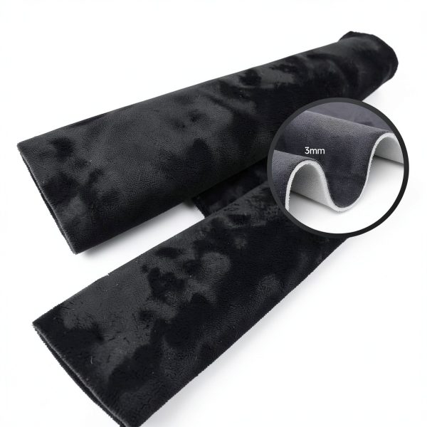 Suede Auto Headliner Fabric ZCHLPTZUP 54x60 Black with Foam Backing-3