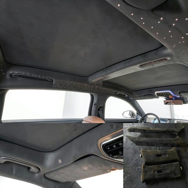 Suede Auto Headliner Fabric ZCHLPTZUP 54x60 Black with Foam Backing-6